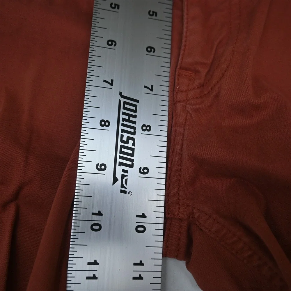 Mavi Jeans 33x32 Red Brushed Stretch Twill Zach Straight Mens Jeans